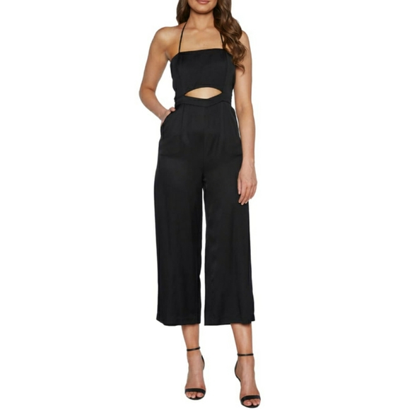 Bardot Pants - Bardot Geo Peekaboo Detail Cropped Jumpsuit